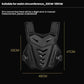 Black motocross armor vest shown with measurement diagram for fit