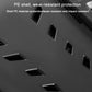 Close-up of black PE shell protection texture on motocross armor vest