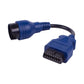 Truck diagnostic adapter cable, blue housing, 38-pin and 16-pin plugs shown