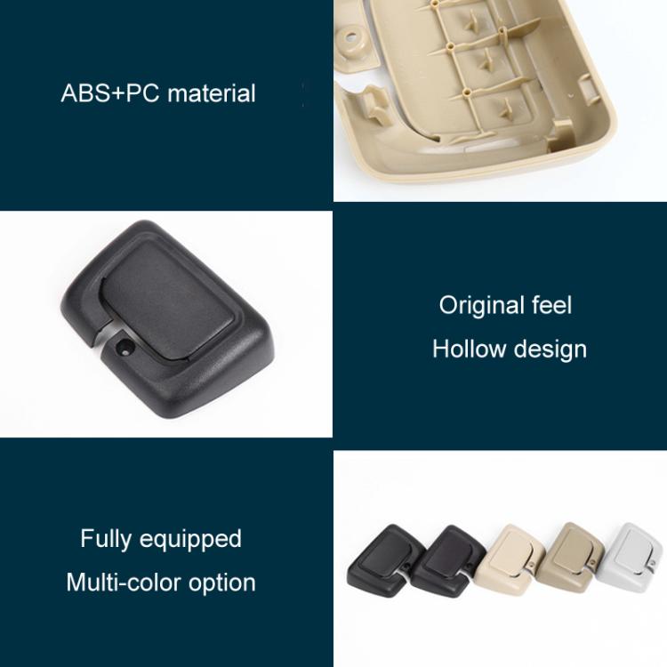 Rear seat belt cover guide set in multiple colors: black, beige, and light gray