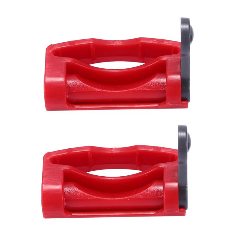 Vacuum switch latch retainer set, red with dark end clips (2 pcs)