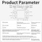 Handheld game console layout diagram with labeled thumbsticks, buttons, and port locations