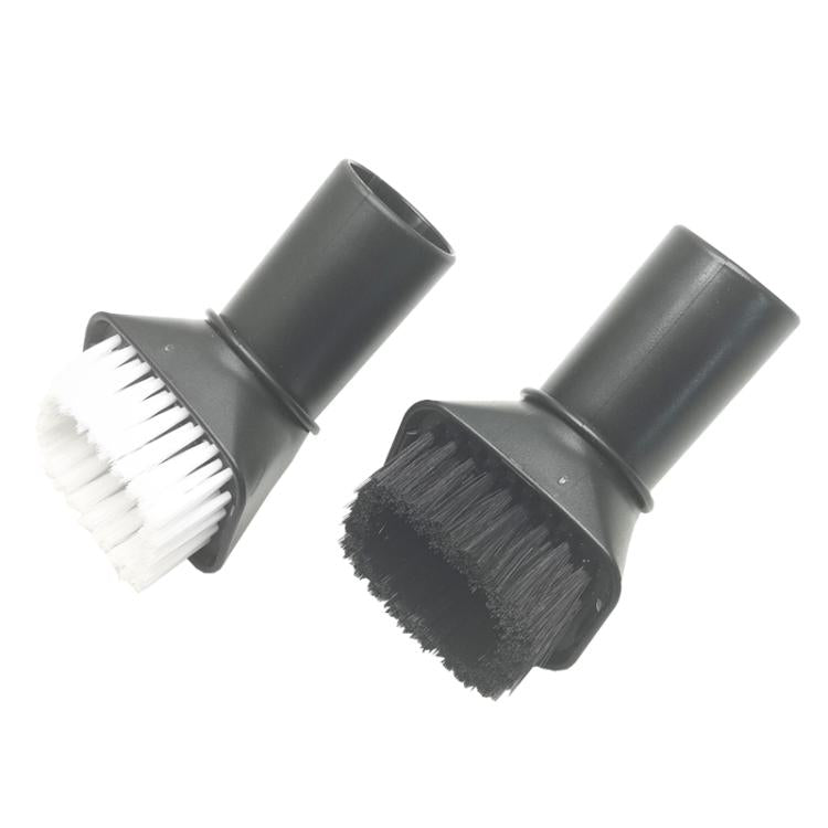 Vacuum brush nozzle with soft bristles, showing white and dark brush inserts
