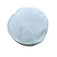 White circular vacuum filter media pad with fine textured surface