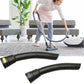 Two black vacuum hose nozzle attachments with yellow and gray inserts