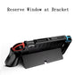 Switch OLED protective case with reserved bracket area and textured shock-absorbing corners