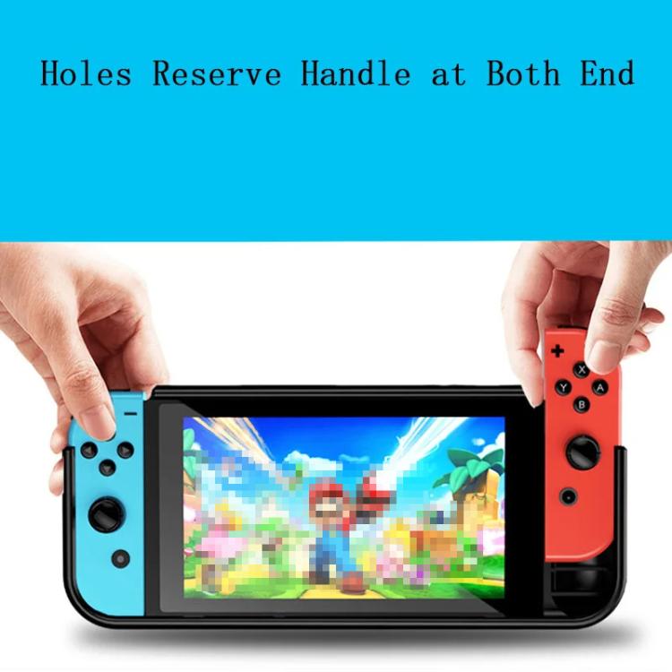 Switch OLED TPU case with handle holes at both ends for secure gripping and carrying