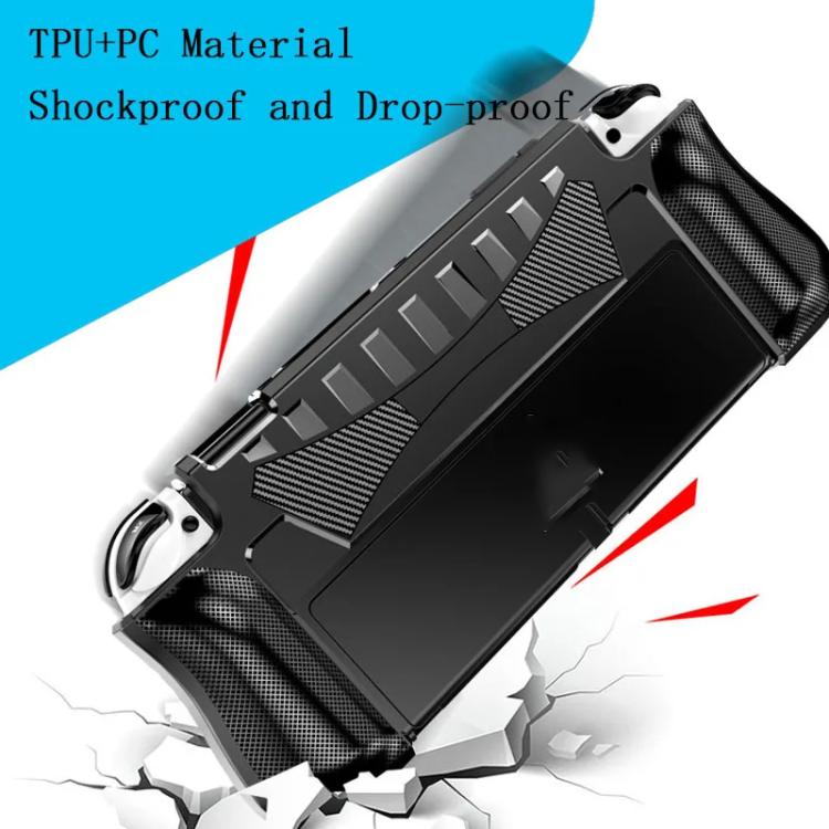 Shockproof TPU+PC Switch OLED protective cover with reinforced edges and textured grip