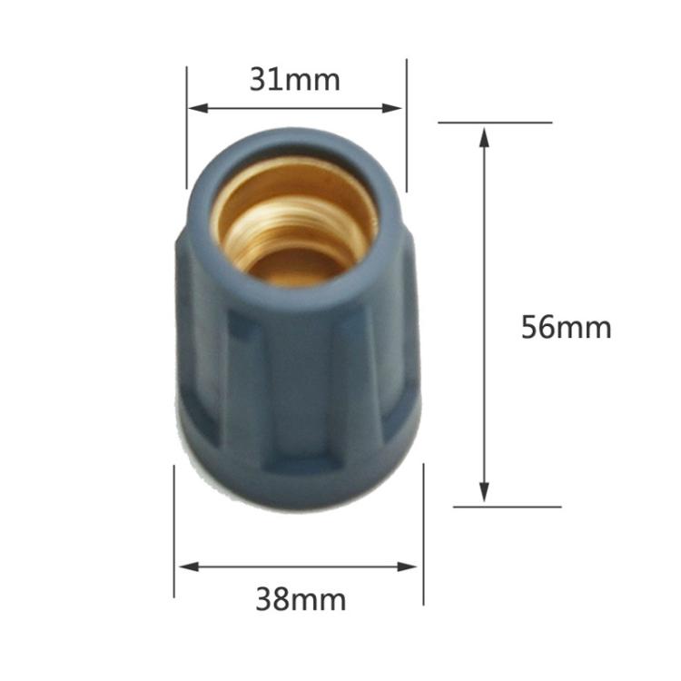 Nozzle cap dimensions diagram: 31mm wide, 56mm tall, 38mm base