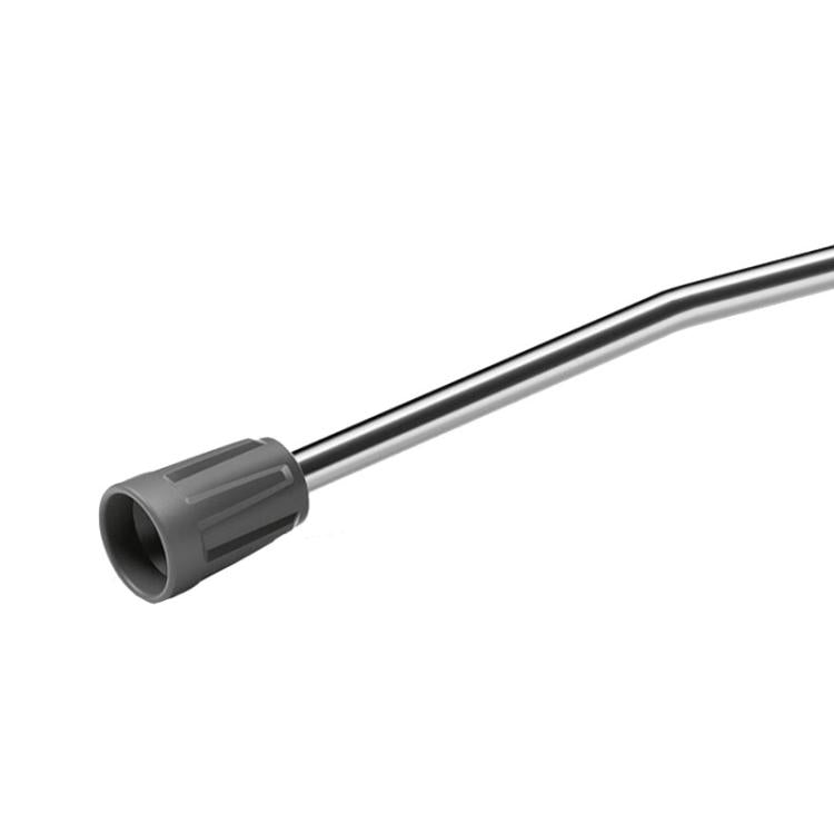 High pressure washer nozzle with gray cap end and metal tube