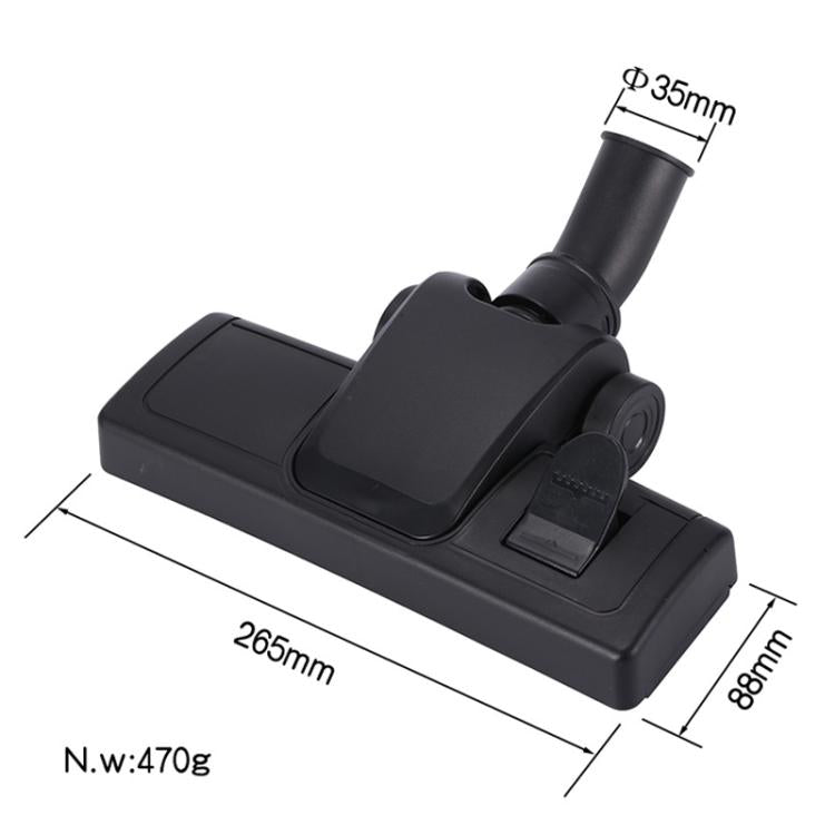 Industrial vacuum floor brush with 35mm connector