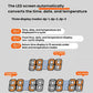 RGB 3D luminous digital alarm clock showing orange time digits and symbols