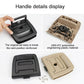 Trunk lid handle cover set showing black and beige parts and internal mechanism