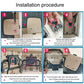 Black and beige trunk lid handle covers with lock-hole style and base plate