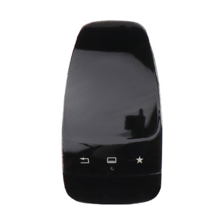 Glossy black car multimedia mouse cover with touchscreen window and control icons