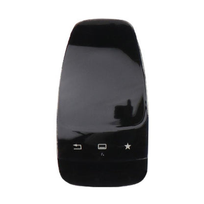 Glossy black car multimedia mouse cover with touchscreen window and control icons