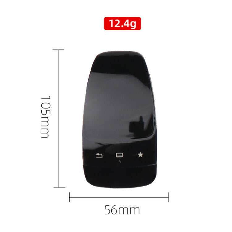 Car multimedia mouse cover with 56mm x 105mm size marking, glossy black