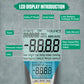 LCD differential pressure gauge display with large numeric readout and mode indicators