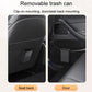 Car seat back trash can storage clip-on mounting for seat back and door installation