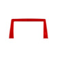 Red carbon-fiber style center console screen sticker, curved frame insert