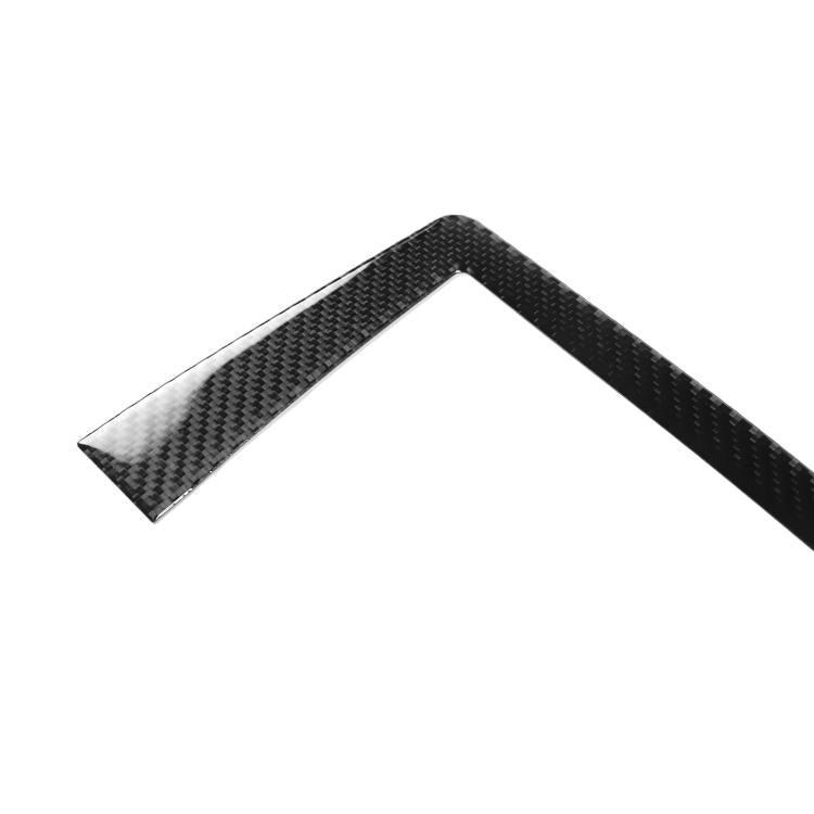 Black carbon-fiber style corner section for center console screen sticker