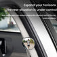 Car Reversing Blind Spot Auxiliary Ultra-clear Reflective Rearview Mirror, Black, Silver