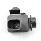 Air quality sensor electrical plug with pin socket, rectangular housing, dark plastic
