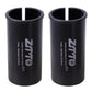 Bicycle seat post conversion sleeve reducer covers, 2-pack, black, split ends