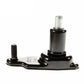 Spare tire bracket with black rubber mount, central stud, and side screw thread