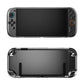Transparent case showing front and back shells with controller openings