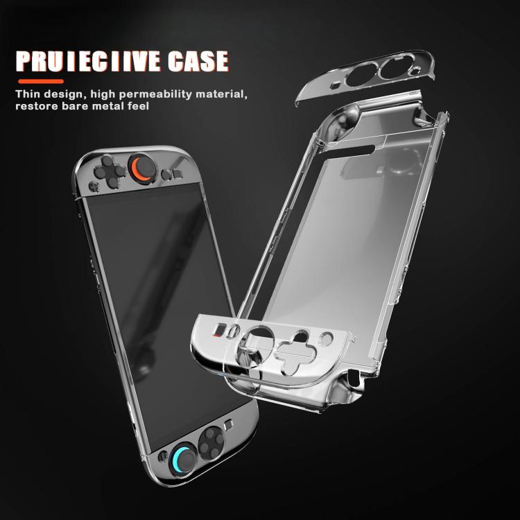 Crystal clear protective shell case for Nintendo Switch 2 handheld, split design