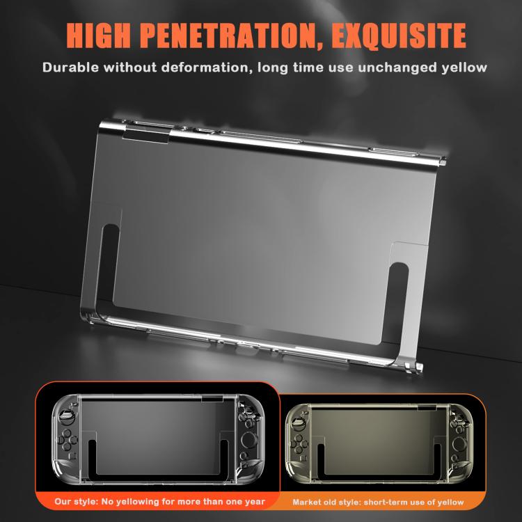 Clear protective back shell frame for Nintendo Switch 2 with button cutouts