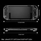 Transparent split case size guide for Nintendo Switch 2 handheld shell cover
