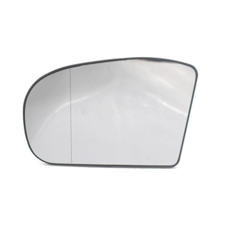 White side mirror replacement lens, curved with black edge trim