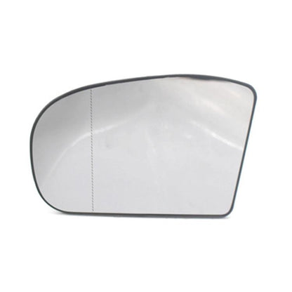 White side mirror replacement lens, curved with black edge trim