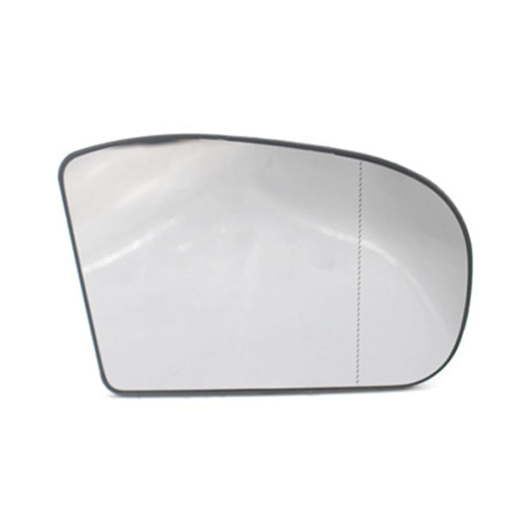 White side mirror replacement lens, curved with black border