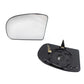 White side mirror replacement lens and black mounting base plate