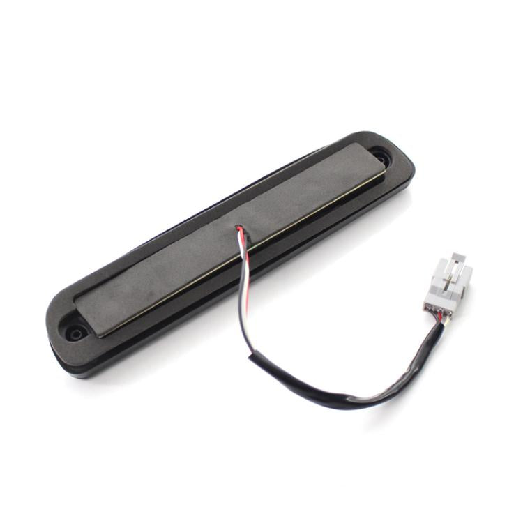 LED high mount brake light assembly with black housing and red/black wiring pigtail