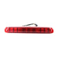 Rear LED third brake light bar with red lens and black end caps