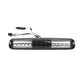 Black housing LED third brake light with two white LED strip sections