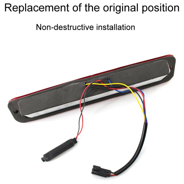 Brake light replacement bracket with wiring harness and multi-wire connectors