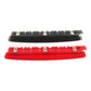 Red and black high mount third brake light lamps, side-by-side