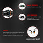 40W Motorcycle Wired Switch Integrated Waterproof Demon Eye Spotlight, Red Light
