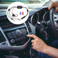 Car dashboard installation with antenna signal amplifier kit module and connected wiring.