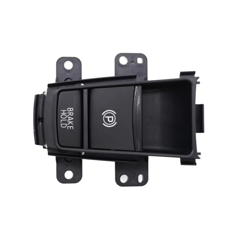 Parking brake handbrake switch with brake hold icon button and latch