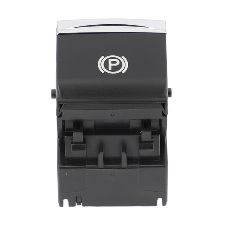 Black handbrake switch with parking symbol and molded connector housing