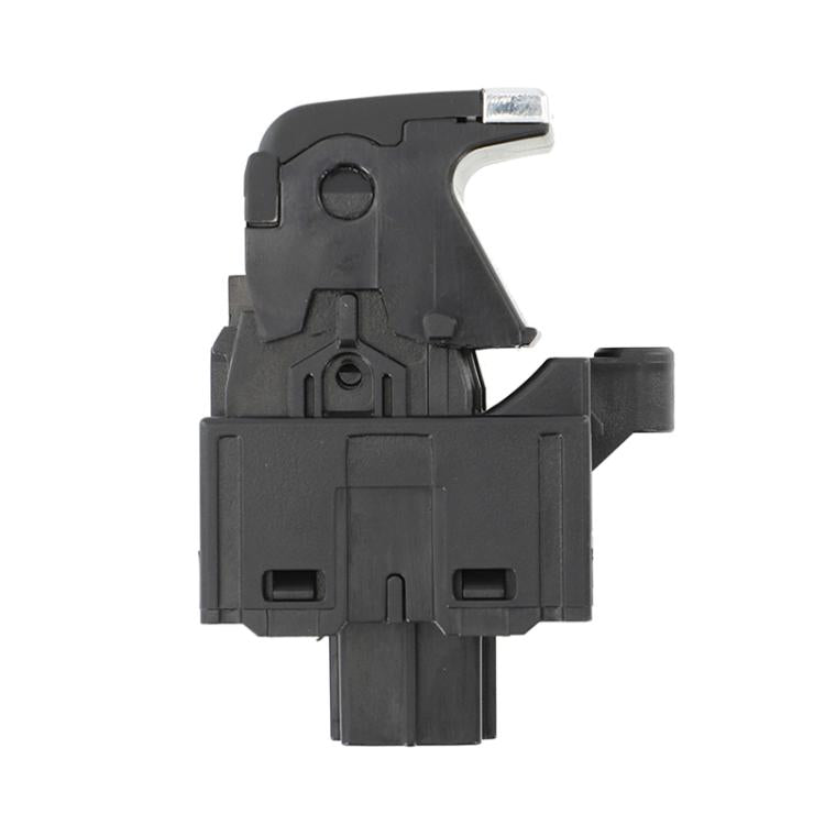 Black handbrake switch actuator housing with latch clip and metal contact bar