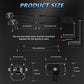 40W Motorcycle Wired Switch Integrated Waterproof Demon Eye Spotlight, Blue Light