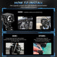 40W Motorcycle Wired Switch Integrated Waterproof Demon Eye Spotlight, Blue Light