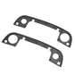 Door handle gasket rubber seal set, dark rubber frames with screw holes and cutouts